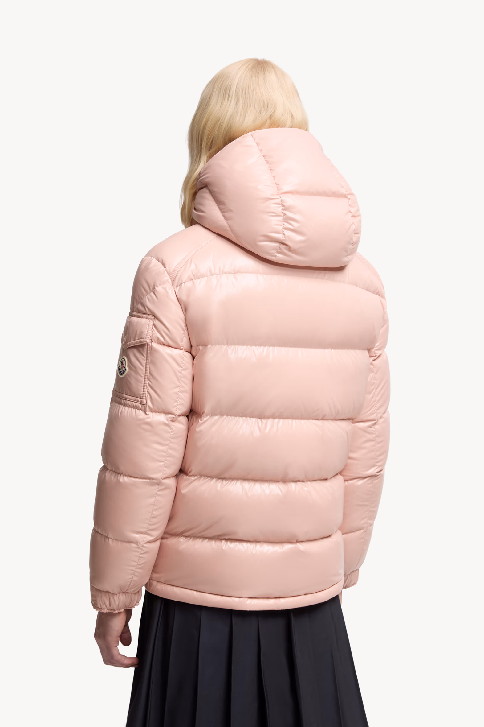 Maire Hooded Short Down Jacket Women Pink Moncler 5